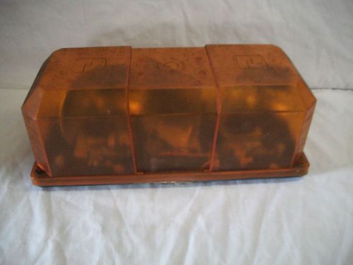 #3211 FIREFIGHTERS VEHICLE AMBER SAFETY LIGHT 15 3/4&#034; X 7&#034; X 6&#034;  WORKS 12 VOLT