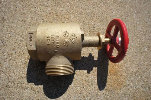 Listed rough brass angle fire hose valve 2-1/2&#034; for sale