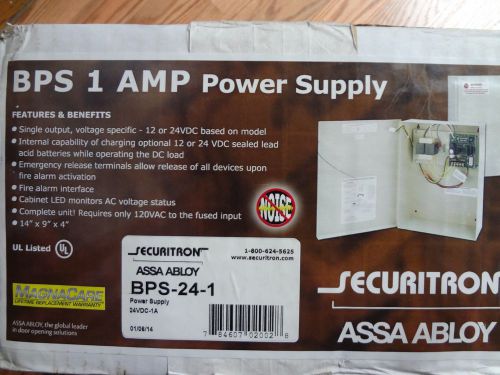 Securitron BPS-24-1 24Volt Power Supply Security System Magnetic Locks Keypad