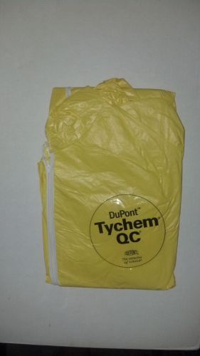 Set of 3! dupont tychem tyvek qc127s yellow coverall medium chemical hazmat suit for sale