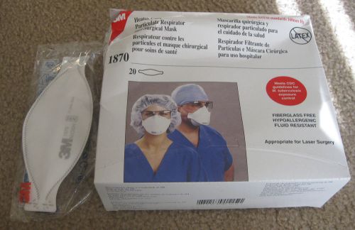 3M 1870 Respirator &amp; Surgical Masks N95 Case of 6 Boxes 20 pcs/ box. 120 Total
