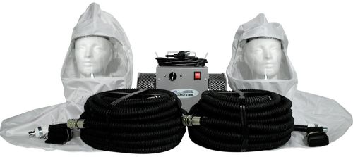 2-man Vinyl hood supplied air respirator w/50&#039; air hoses
