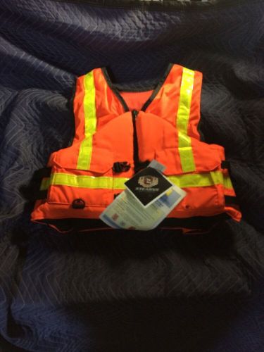 STEARNS I424ORG-06-ANS LIFE VEST - Work Zone Gear Life Vest HiViz Orange (2XL)