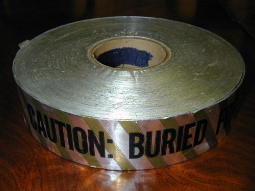 Caution:buried force main below&#034;underground detectable ribbon tape 2&#034;x1000&#039; new! for sale