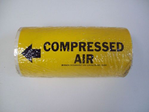 BRADY 41455 YELLOW COMPRESSED AIR PIPE MARKER TAPE - BRAND NEW - FREE SHIPPING