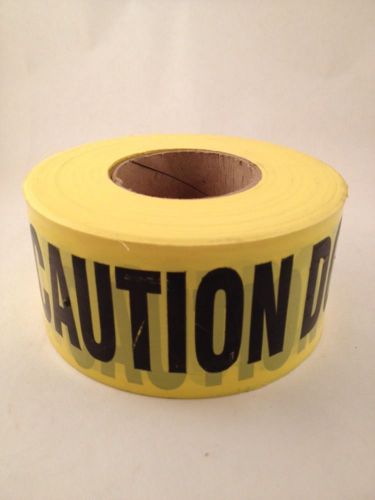1 roll c.h. hanson 16004 3&#034; wide x 1000&#039; yellow caution do not enter dne tape for sale