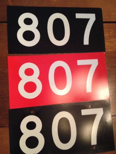 Aluminum Signs Black And Red With Reflective Numbers 807 - Street House Mancave