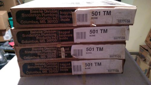 LOT OF 4 BENEKE 501-TM BONE OPEN FRONT FITS ELONGATED  FREE SHIPPING