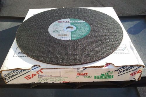 NEW 10 PACK 14&#034; X 1/8&#034; CONCRETE CUT-OFF WHEEL C24R-BF 1&#034; ARBOR TYPE 1 SAIT 23451