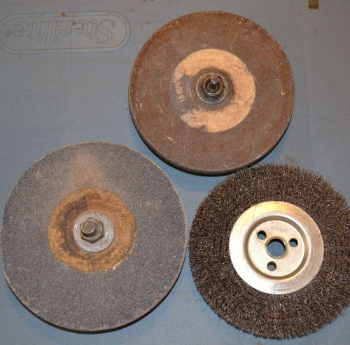 MISC. grinding 6 inch 6.5  AND WIRE BRUSH   STONE WHEELS LOT