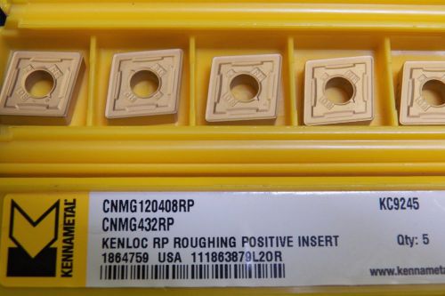 10 Kennametal CNMG432RP KC9245 Carbide KENLOC Turning Inserts (4 Lots Available)