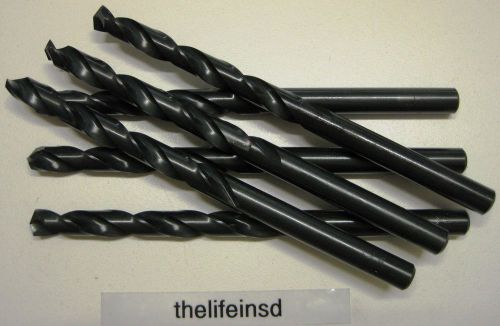 3 new 3/8x6&#034; (.3750&#034;) drill bit aircraft ext chicago-latrobe black oxide #11022 for sale