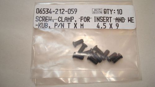 Torx Screw Clamp for Insert &amp; WE-KUB 06534-212-059 P/N TxM 4.5mm x 9mm