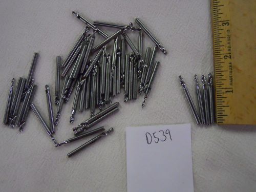 50 NEW 1/8&#034; SHANK SOLID CARBIDE DRILLS.  CUT DIAMETER FROM 1/16&#034; TO 1/8&#034; {D539}