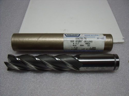 1&#034; x 1&#034; x 4” x 6-1/2&#034; 6 fl cokc32-7a cobalt weldon tool end mill-w46 for sale