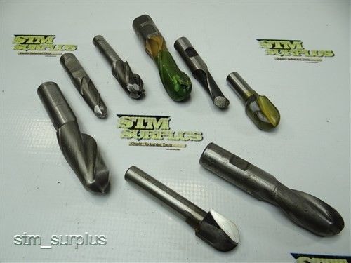 NICE LOT OF 8 HSS BALL NOSE SINGLE END MILLS 5/8&#034; TO 1&#034; UNION