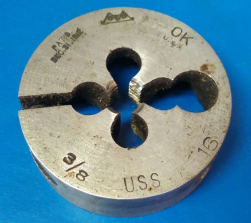 GTD Greenfield 3/8-16 USS Round Die - 2&#034; Diameter - Made in USA