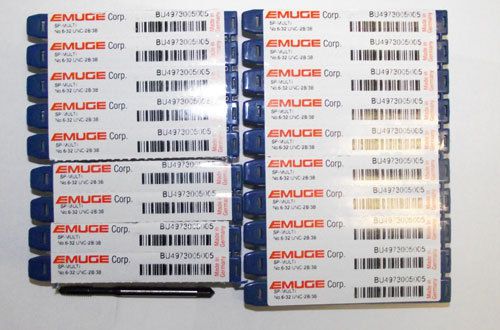 20pc 6-32 Emuge MultiTap Spiral Point