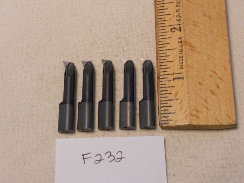 5 used mini solid carbide boring bars.  tear drop shank. w/ coolant. coated f232 for sale