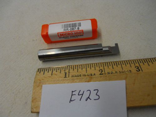 1 NEW MICRO 100 CARBIDE RETAINING RING GROOVING TOOL RR-087-8 (E423)