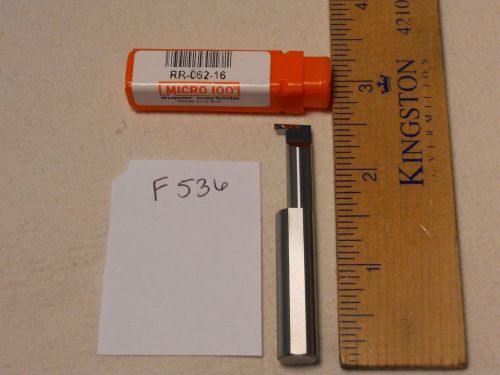 1 NEW MICRO 100 SOLID CARBIDE RETAINING RING BAR.   RR-062-16  (F536)