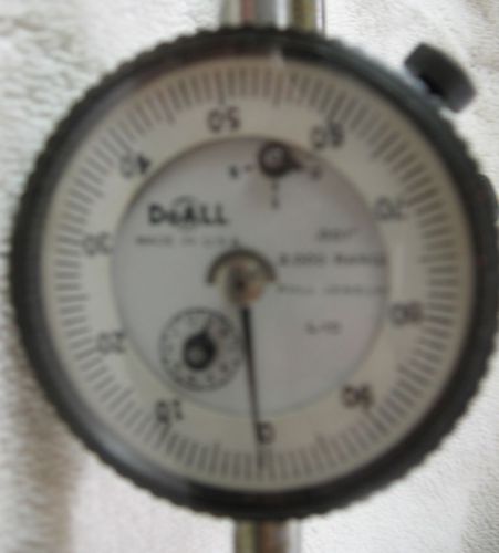 DoALL DIAL INDICATOR WITH 2&#039; TRAVEL GRADUATED IN .001: WITH STEM AND CLAMP