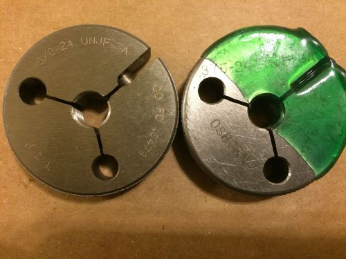 3/8-24 unjf-3a thread ring gages go no go tooling set for sale