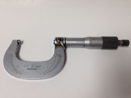 Mitutoyo Outside 1-2&#034; Mechanical Micrometer .0001
