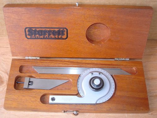 Superb starrett number c359 universal bevel protractor precision machinist tool for sale
