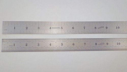 18&#034; stainless steel machinist engineer 4r ruler/rule scale 1/8, 1/16, 1/32, 1/64 for sale