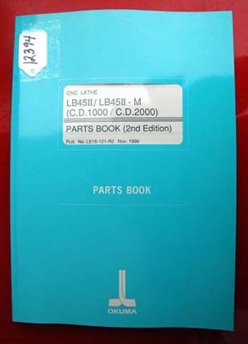 Okuma lb45 ii/lb45 ii-m (c.d.1000/c.d.2000) parts book: le15-121-r2 (inv.12394) for sale