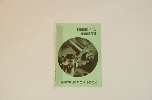 Emcomat 7 7l maximat v10 instruction book booklet 7-7l for sale