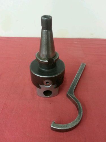 Criterion dbl 204 offset boring head- #40nmtb holder &amp; erickson q-change wrench. for sale
