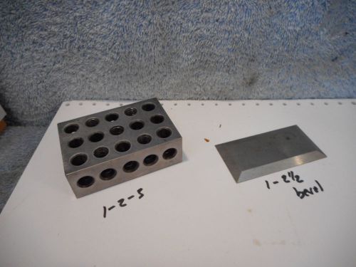 Machinists 12/1bb buy now  nice 1-2-3  block plus bevel block for sale