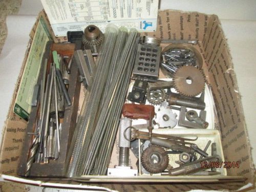 MACHINIST LATHE MILL Lot of Machinist Blocks Cutters Springs Gears Parts  Etc
