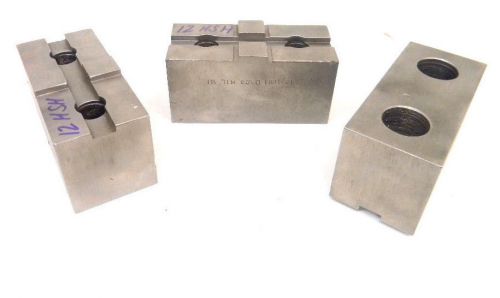 SET OF 3 USED DACO USA TONGUE &amp; GROOVE LATHE CHUCK SOFT JAWS (2.00&#034; Jaw Width)