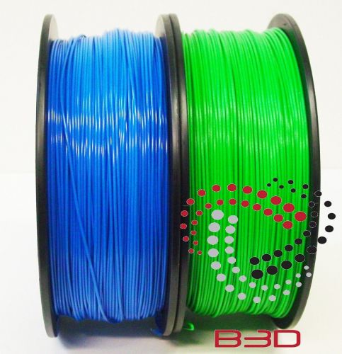 1.75 mm Filament 4 3D Printer. PLA BLUE &amp; GREEN 4 Repraper, Reprap, MakerBot