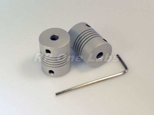 2x flexible shaft coupling 5mm x 5mm for cnc routers reprap prusa i3 3d printers for sale