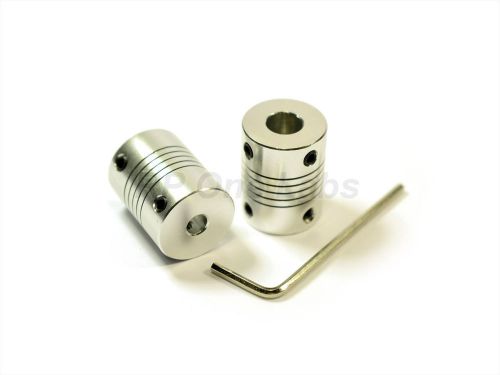 2x flexible shaft coupling 5mm to 8mm for cnc routers, reprap, prusa 3d printers for sale