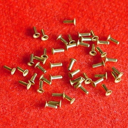 &gt; 100x Copper Alloy Brass Eyelet 0.9x3mm for Soldering Connection-Fe