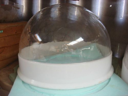 Quartz Bell Jar,Large Opaque Quartz Glass Bell Jar,Glass Blowing,36&#034;Dia.X 23.5&#034;H