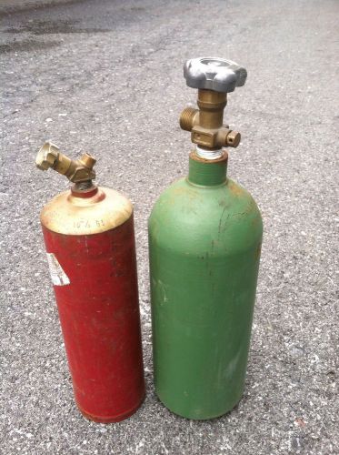 10 CUBIC FOOT ACETYLENE AND 20 CUBIC FOOT OXYGEN TANKS USED