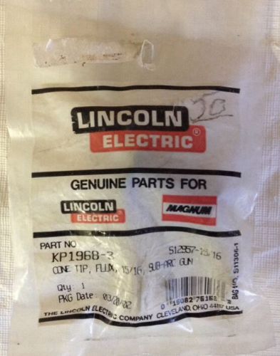 Lincoln electric kp1968-3 nozzle flux cone 15/16&#034; opening sup-arc gun for sale