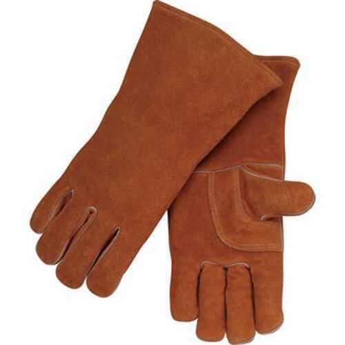 Revco Black Stallion 115 Brown Value Split Cowhide Stick Welding Gloves, Large