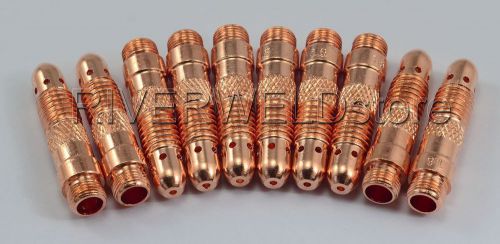10n31 tig collet bodies 1/16&#034; &amp; 1.6mm fit tig welding torch wp 17 18 26 10pk for sale