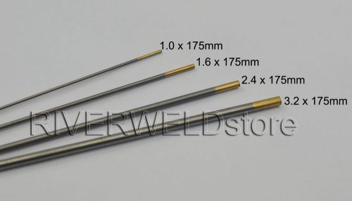 1.5% Lanthanated WL15 Gold TIG Tungsten Electrodes Assorted Size 0.040&#034;~1/8&#034;,4PK