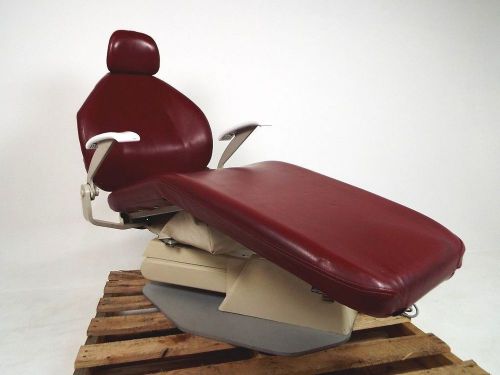Vinyl maroon marus dc 1310 dental electric exam chair w/ foot pedal control for sale