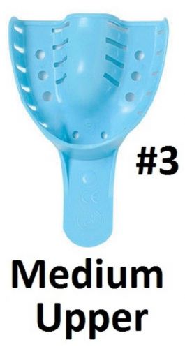 SafeDent Perforated Plastic Disposable Impression Tray #3 Medium Upper / 12 pcs