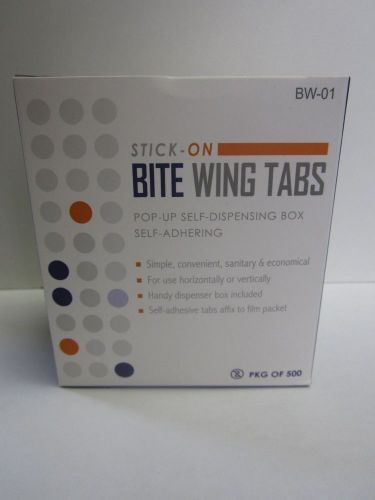 Dental Bite Wing Tab Stick On Self-Adhesive Tabs Film Pkg of 500