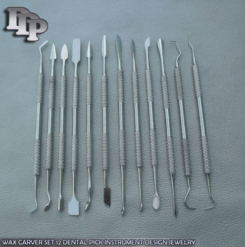 Wax carver set 12 dental pick instrument design jewelry for sale